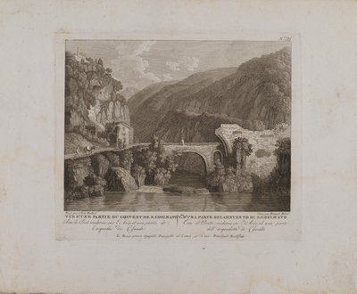 Veduta di una parte del convento di S. Cosimato (n. III) da François Morel