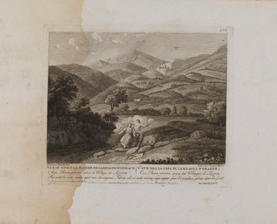 Vista della casa di campagna di Orazio (n. VII) da François Morel