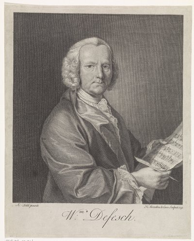Ritratto del compositore Willem de Fesch, 1751 da François Morellon de La Cave