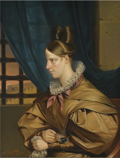 Duchessa di Berry imprigionata nel Castello di Blaye, fine anni 1830 da François Nicolas Riss