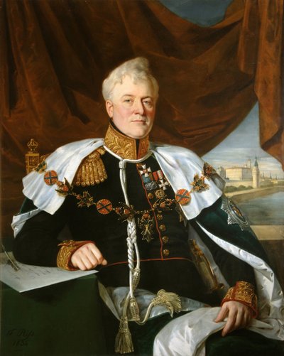 Ritratto del principe Dmitriy Vladimirovich Golitsyn da François Nicolas Riss