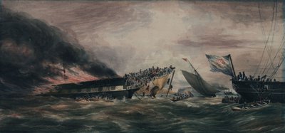 Incendio della Ocean Monarch, nave emigrante, 24 agosto 1848 da François Prince de Joinville D