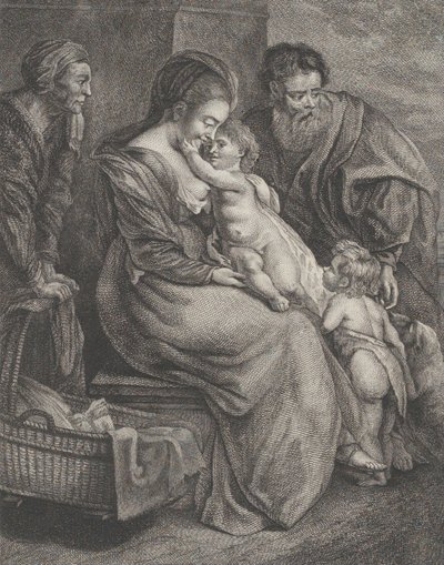 La Sacra Famiglia con Santa Elisabetta e San Giovanni Battista, ca. 1780 da François R. F. Brichet