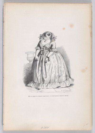 Si pose come un gufo superiore, ed era solo un gufo ridicolo da Scene da..., ca. 1837-47 da François Rouget