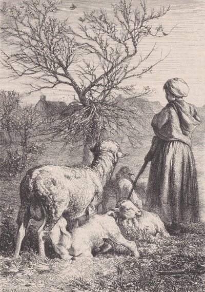 Una pastorella da François Rouget