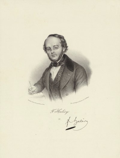 Personaggio raffigurato:  Jacques Fromental Halévy da Francois Seraphin Delpech