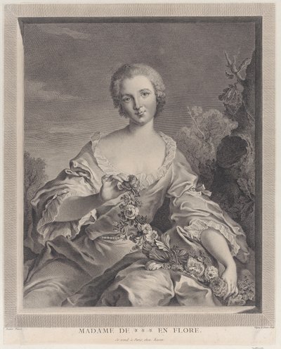 Ritratto di Louise Henriette de Bourbon Conti come Flora da François Voyez
