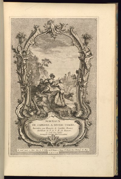 Progetto per cartiglio con compartimenti grandi e piccoli da François de Cuvilliés the Elder
