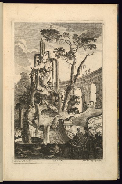 Progetto per Fontana con una Coppia da François de Cuvilliés the Elder