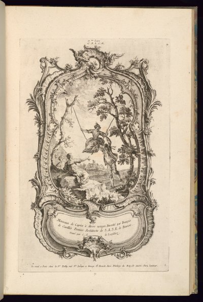 Progetto per un cartiglio con scomparti grandi e piccoli da François de Cuvilliés the Elder