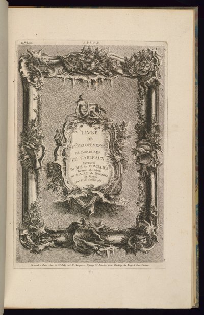 Progetto per una cornice e un cartiglio da François de Cuvilliés the Elder