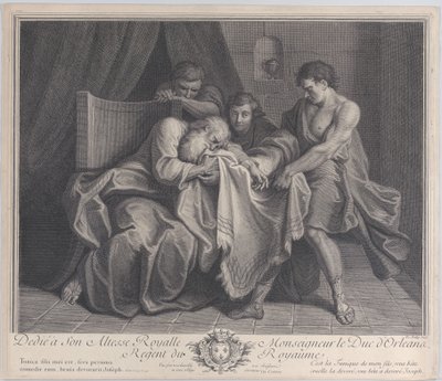 Giacobbe che piange sulla veste del figlio mentre gli altri figli gliela strappano, 1724 da François de Poilly