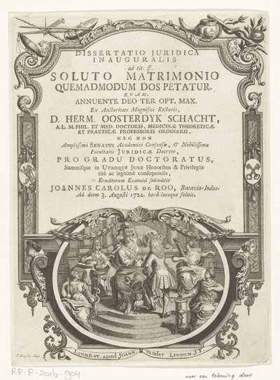 Minerva incorona uno scrittore da François van Bleyswijck