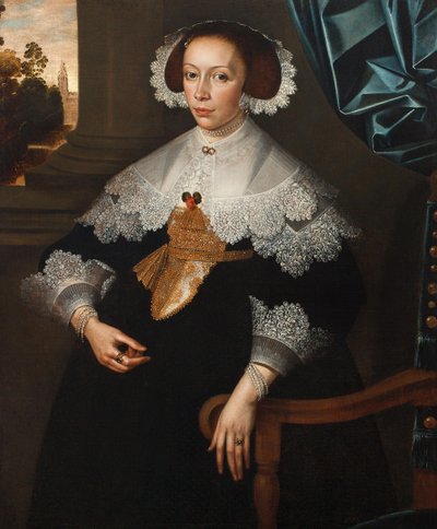 Ritratto di Florence-Marguerite de Renesse-Warfusée, Contessa di Grimbergen, 1641 da Frans Denys