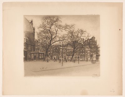 Veduta del Noordermarkt ad Amsterdam da Frans Everbag (signed by artist)