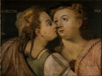 Carità che bacia la Pace da Frans Floris