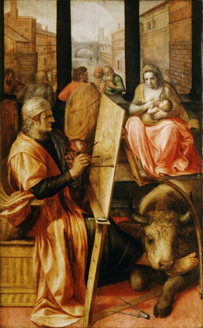 San Luca dipinge la Vergine Maria da Frans Floris