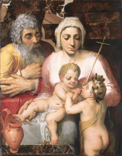 La Sacra Famiglia con San Giovanni Battista, 1546 da Frans Floris