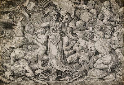 Vittoria circondata da prigionieri e trofei, 1552 da Frans Floris