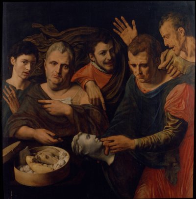 Ritratto di Frans Floris e Willem Key con Tito, Caligola e Vitellio da Frans Floris the Elder