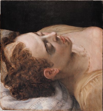 Studio della testa di una donna sdraiata da Frans Floris the Elder