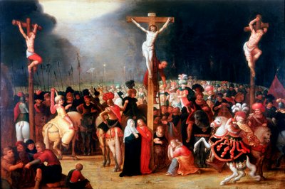 Cristo sulla croce tra i due ladroni da Frans Francken II
