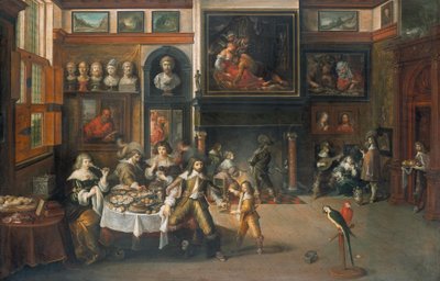 Cena nella casa del borgomastro Rockox da Frans Francken the Younger