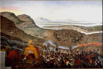 Veduta della battaglia di Vienna del 12/09/1683 sulla collina di Kahlenberg da Frans Geffels