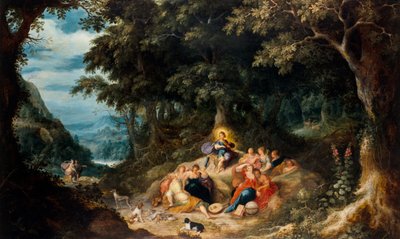 Apollo e le nove Muse da Frans & Govaerts Abraham (1589 1626) Francken