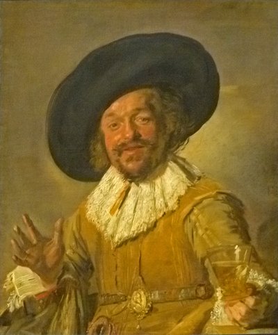 Un miliziano con in mano un Berkemeyer, noto come "bevitore allegro". da Frans Hals