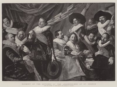 Banchetto degli ufficiali degli archibugieri di San Giorgio da Frans Hals