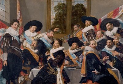 Banchetto degli Ufficiali della Guardia Civica di Caliverano da Frans Hals