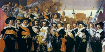 Ritratto di gruppo di ufficiali e sottufficiali della Guardia Civica di Haarlem da Frans Hals