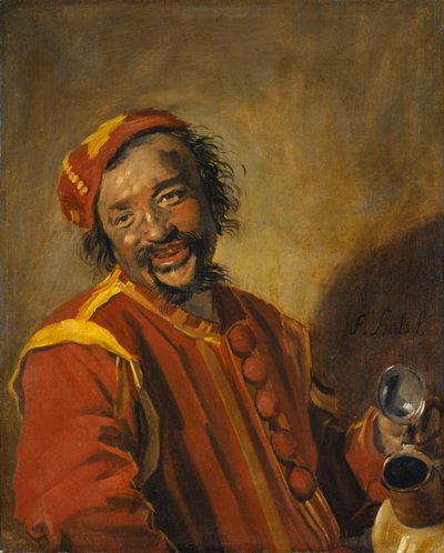Uomo che ride con brocca, noto come Peeckelhaeringh da Frans Hals