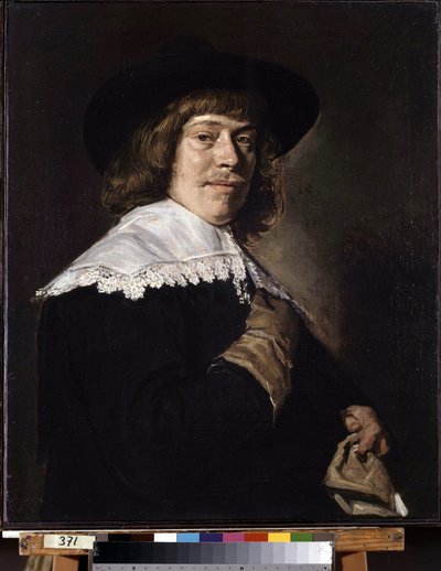 Ritratto di un uomo che tiene un guanto da Frans Hals