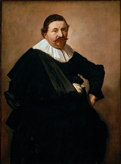 Ritratto di Lucas de Clercq, mercante belga di prodotti tessili da Frans Hals
