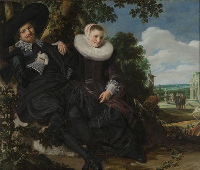 Ritratto di una coppia, probabilmente Isaac Abrahamsz Massa e Beatrix van der Laen
Ritratto di una coppia in un paesaggio, probabilmente Isaac Abrahamsz Massa (1586-1643) e Beatrix van der Laen (1592-1639) da Frans Hals