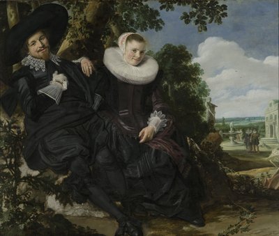 Ritratto di una Coppia, Probabilmente Isaac Abrahamsz Massa e Beatrix van der Laen, c.1622 da Frans Hals