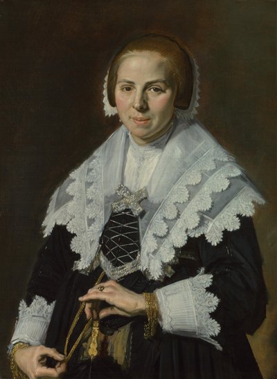 Ritratto di una Donna con un Ventaglio, c. 1640 da Frans Hals