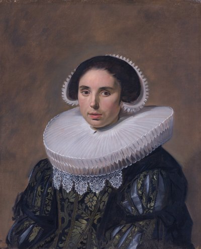 Ritratto di donna, forse Nicolaes Hasselaer (Q15429895) (1594-1667). Seconda moglie di Nicolaes Hasselaer. da Frans Hals