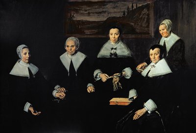Le reggenti della Casa degli uomini anziani, Haarlem, 1664 da Frans Hals