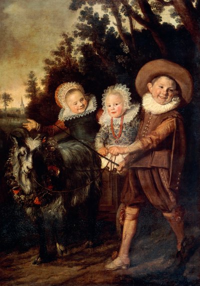 Tre bambini con carro di capre, c.1620 da Frans Hals