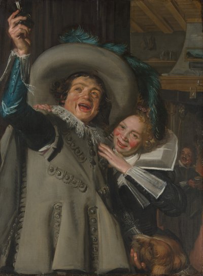 Giovane uomo e donna in una locanda, 1623 da Frans Hals