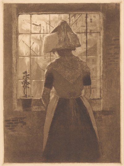 Ragazza zelandese alla finestra da Frans Hermesdorf