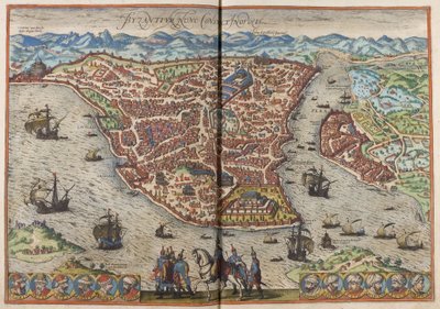 Bisanzio. Costantinopoli Da: Civitates Orbis Terrarum, 1572 da Frans Hogenberg