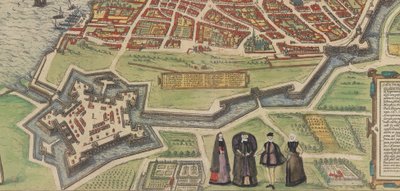 Palazzo Farnese a Caprarola, da Civitates Orbis Terrarum di Braun e Hogenberg, 1572-94 da Frans Hogenberg