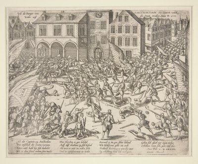 Come i cittadini di Amsterdam cacciarono le truppe fuori dalla città da Frans Hogenberg