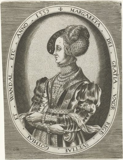 Ritratto della regina Margherita Leijonhufvud di Svezia da Frans Huys