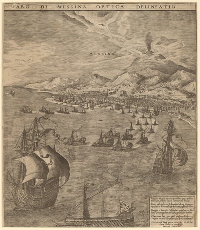 Battaglia navale nello Stretto di Messina da Frans Huys after Pieter Bruegel the Elder