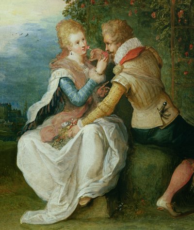 Due amanti in un giardino da Frans II Francken the Younger